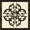 Hotel lobby marble medallion pattern waterjet marble flooring tiles